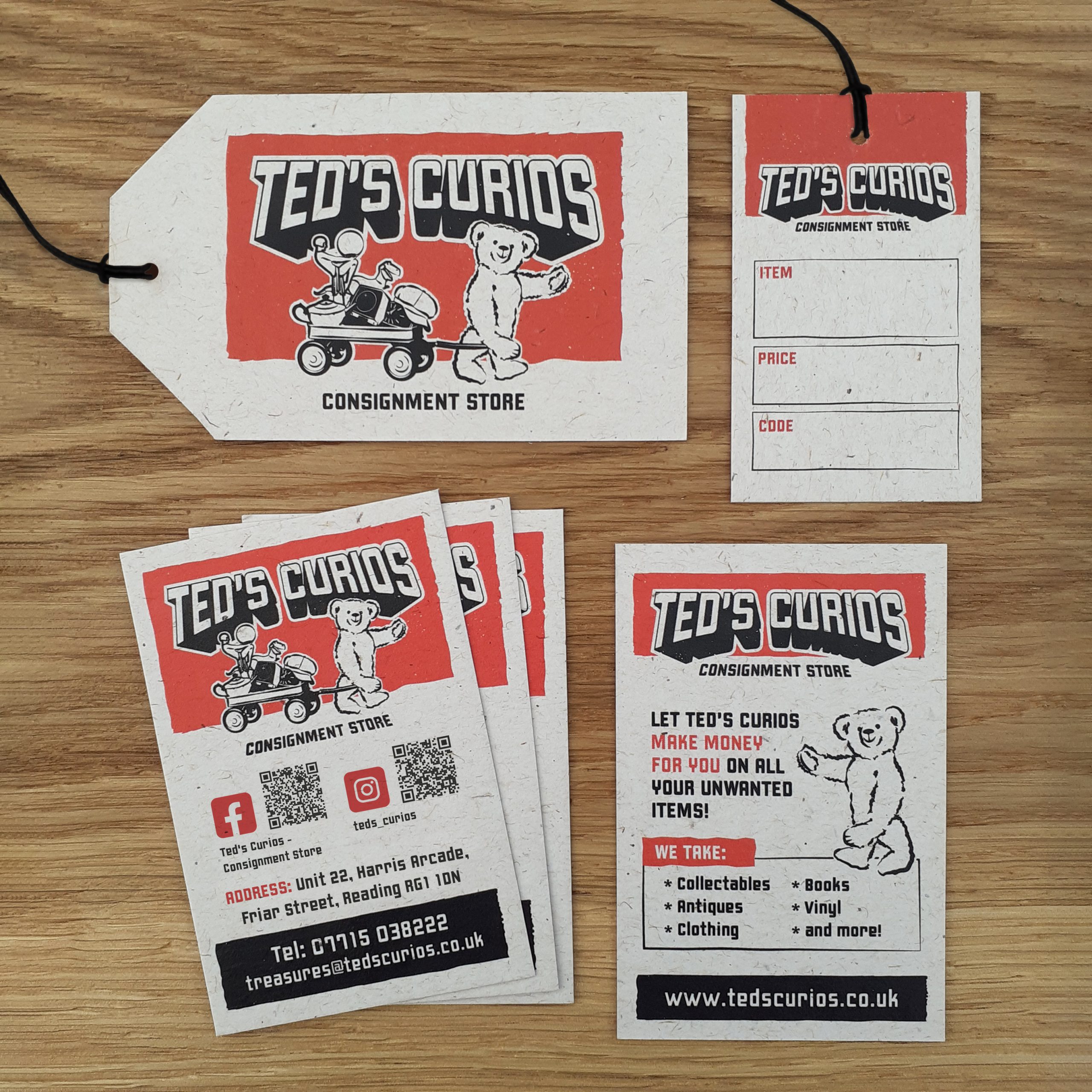 Printed tags and business cards